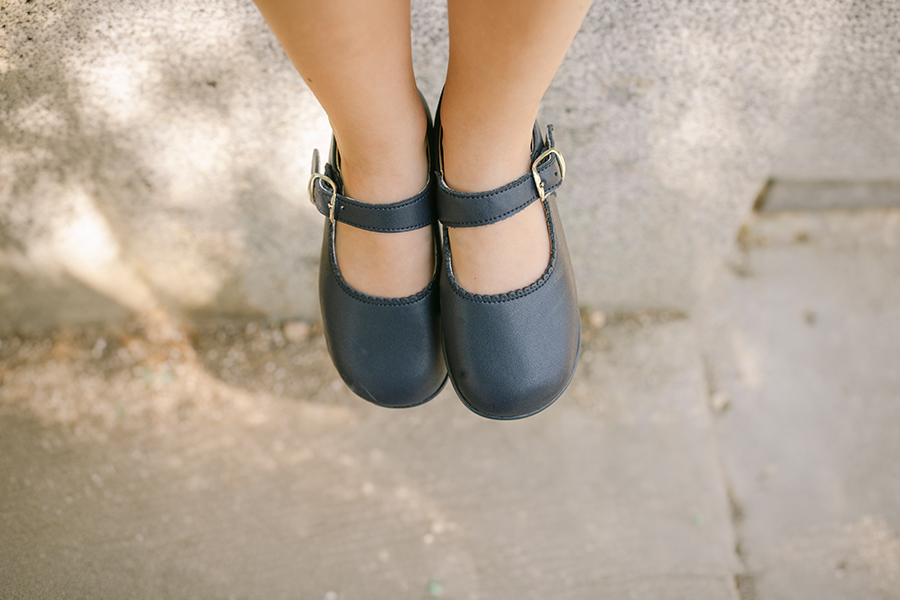 Sapatos Merceditas Pele Menina com Fivela