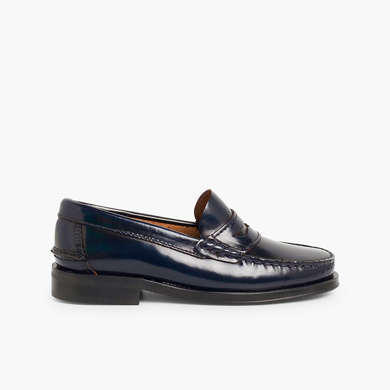 Mocassins Pele Azul Marinho