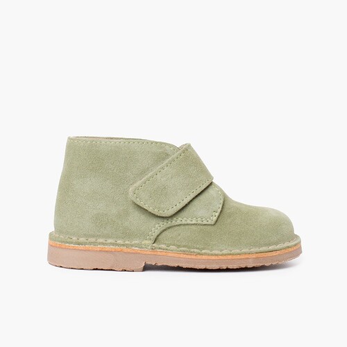 Botas Safari com tiras aderentes   Verde Pastel