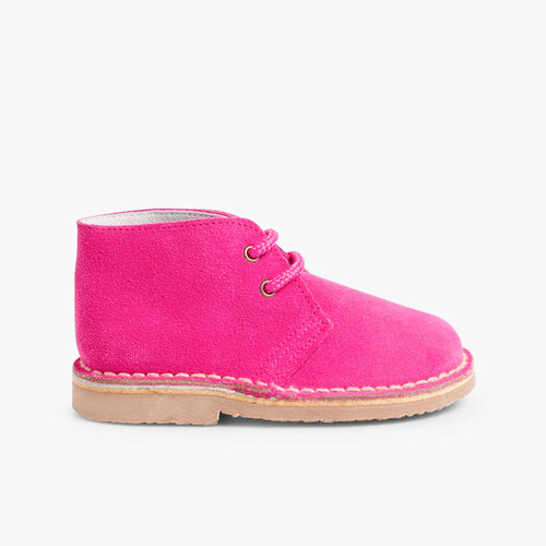 Botas Safari com Atacadores Fúcsia