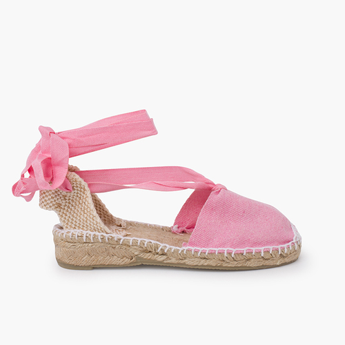 Alpargatas Menina com Tiras Rosa
