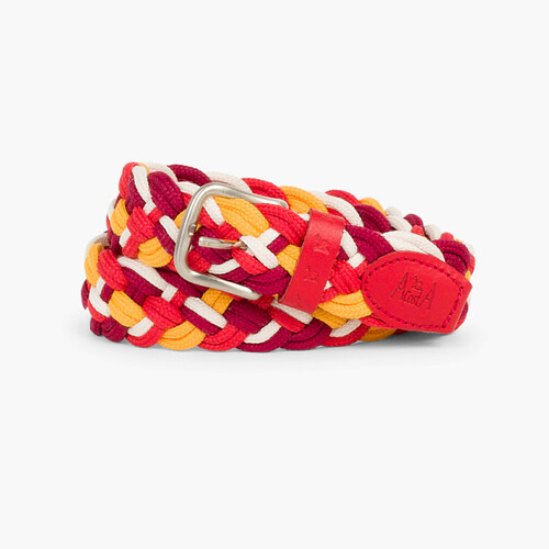 Cinto Trançado Multicolor Crianças Bordeaux/Vermelho