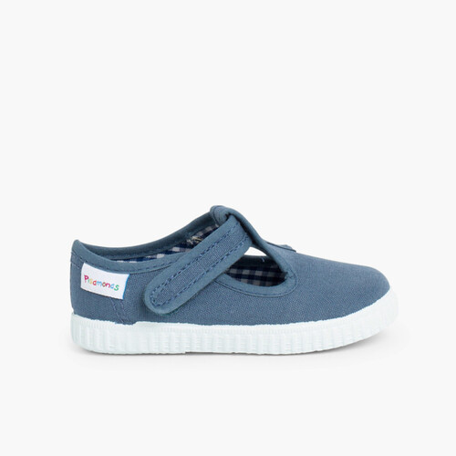 Sapato Pepito com tiras aderentes   sola ténis Azul Jeans