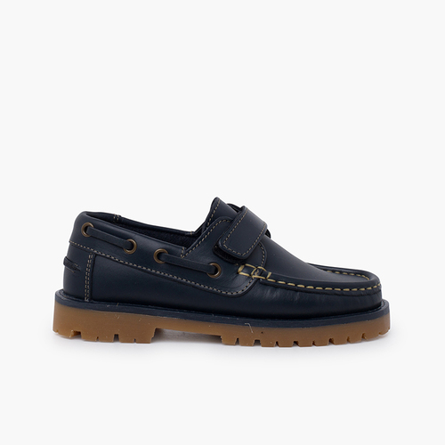 Sapatos de Vela com tiras aderentes Azul Marinho