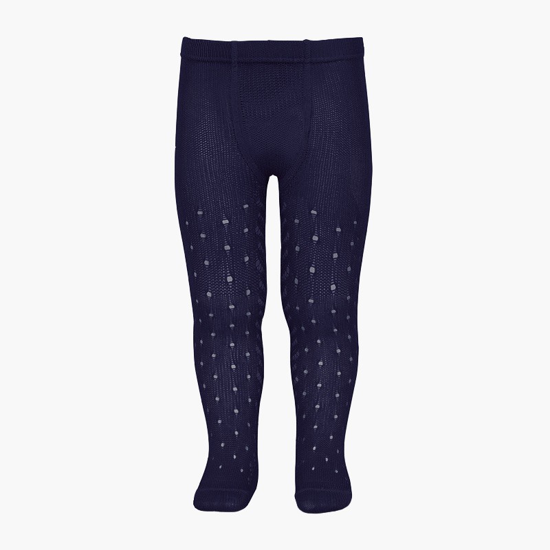 Collants Cóndor Croché Perlé Verão Azul Marinho