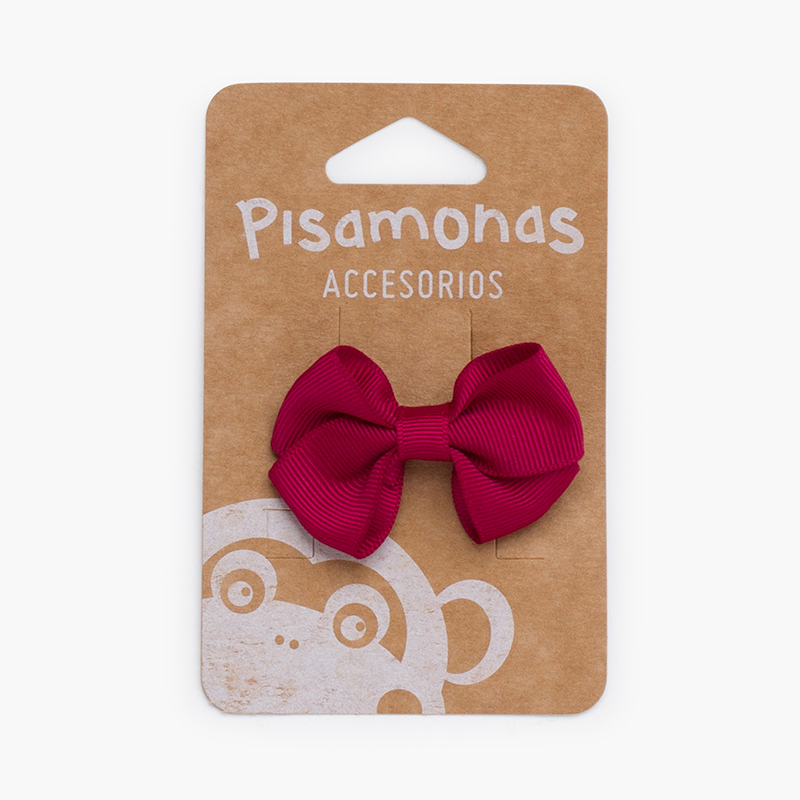 Gancho de Cabelo Meninas Laço Pequeno Bordeaux