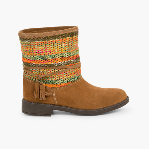 Botas Étnicas de Camurça Vison