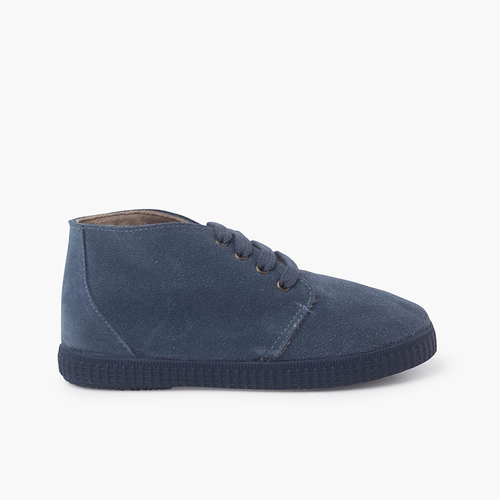 Botas de Pelo Interior com Atacadores Azul