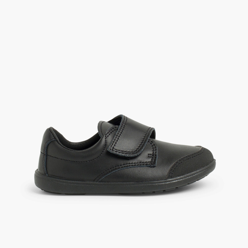 Sapatos Colegiais Laváveis Menino com Biqueira Reforçada Preto