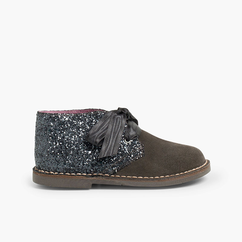 Botas Safari Glitter Menina Cinzento