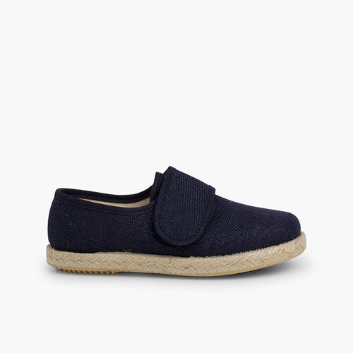 Bluchers Linho Fecho tiras aderentes   Azul Marinho