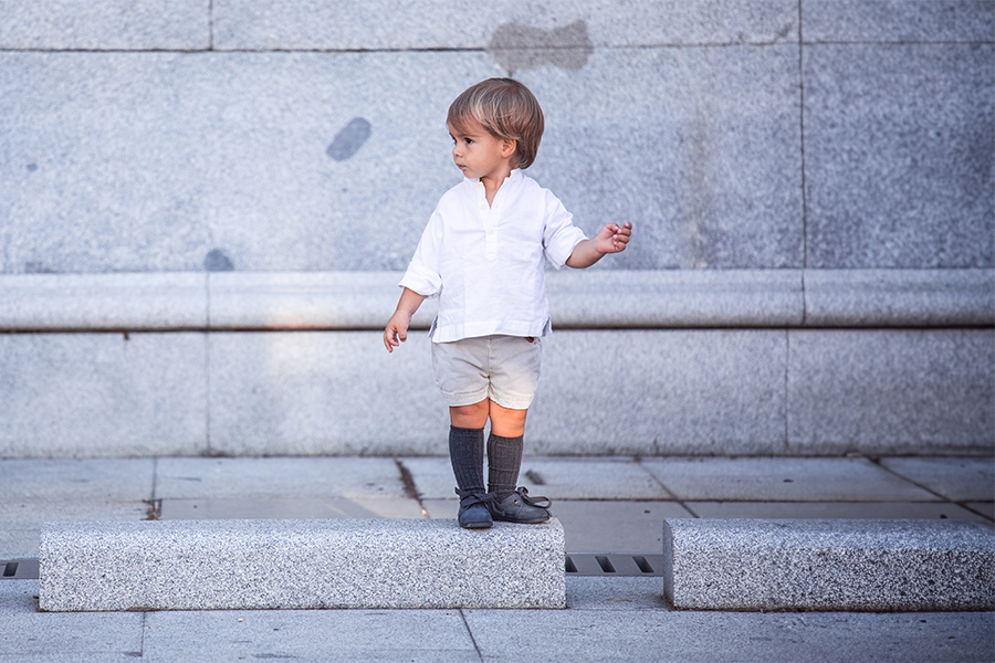 Sapatos Criança tipo Blucher com Laço e Picotados