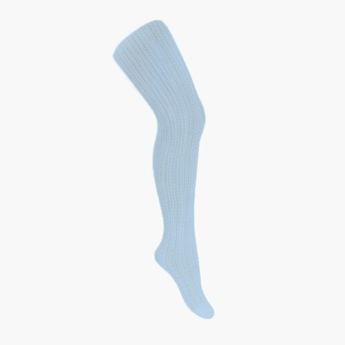 Collants Menina Croché Azul bebé