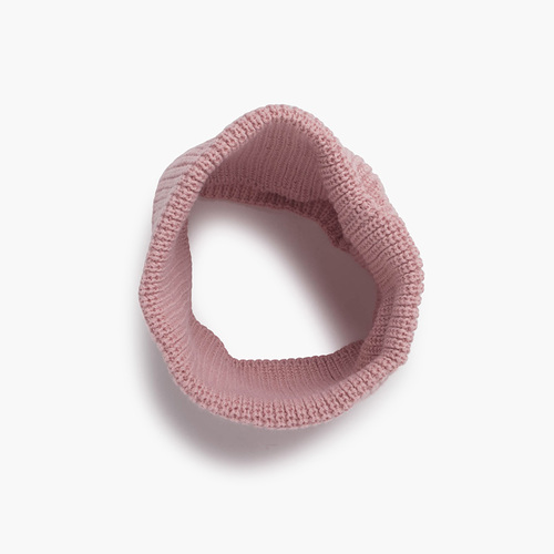 Cachecol Gola de Tricô Rosa Pálido