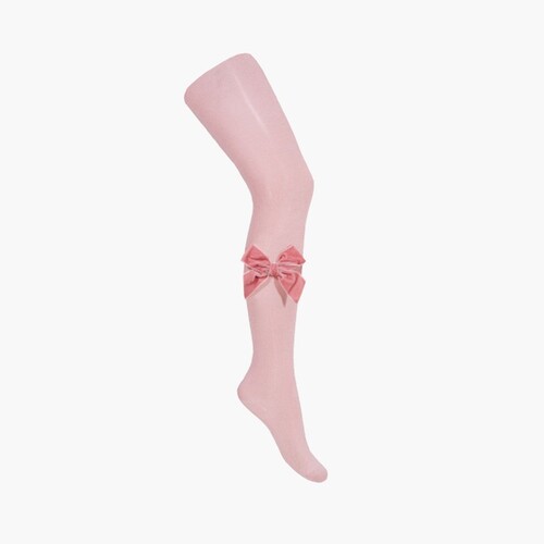 Collants com laço veludo Rosa Pálido