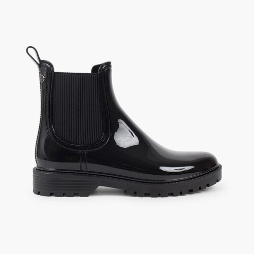 Botins Galocha Sola Track com Elástico Preto