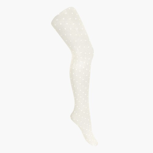 Collants Croché Menina Bolinhas Cava