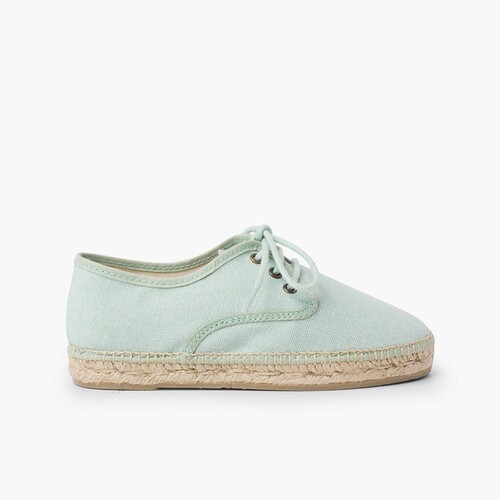 Blucher Linho Sola Alpargata Água-marinha