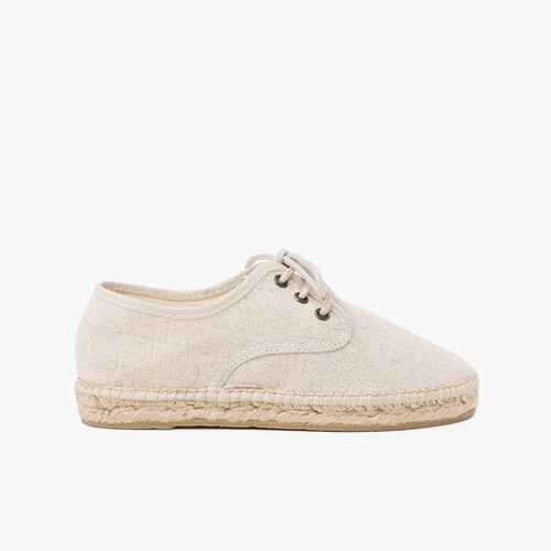 Blucher Linho Sola Alpargata Cru