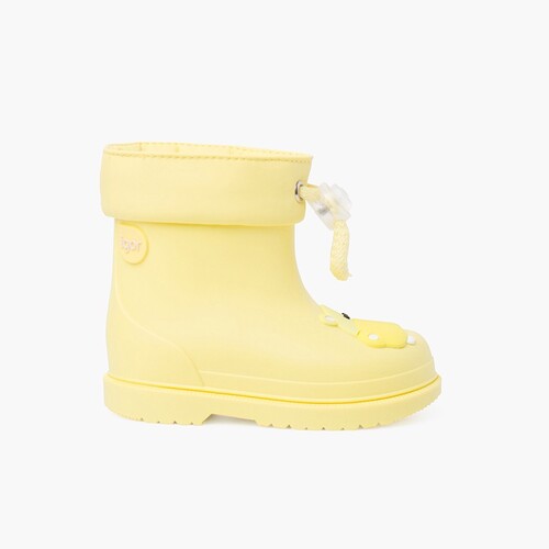 Galochas Crianças Pequenas Hipopótamo Amarelo Pastel