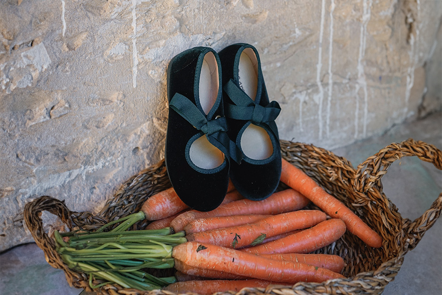 Merceditas veludo laço gorgorão menina