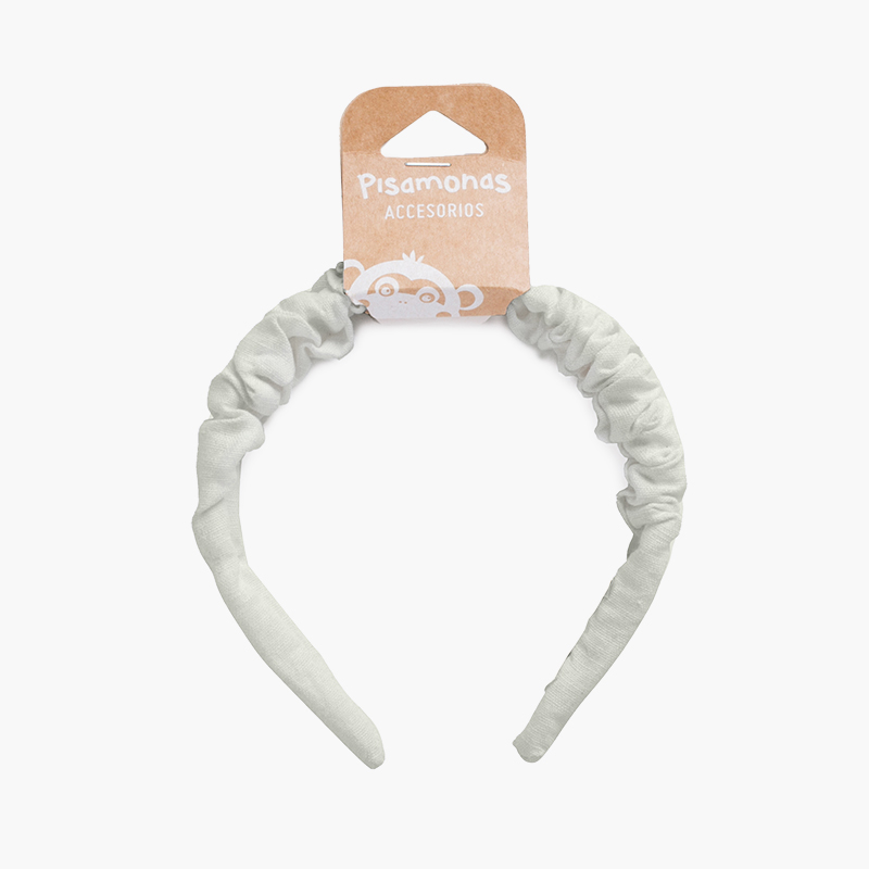 Bandolete scrunchie menina Cinzento Pérola