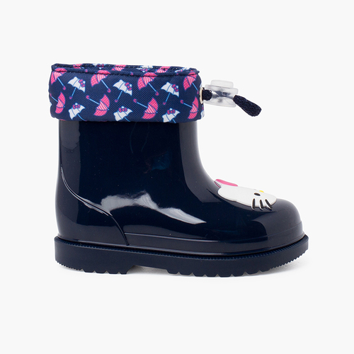 Galochas Hello Kitty cano baixo Azul Marinho