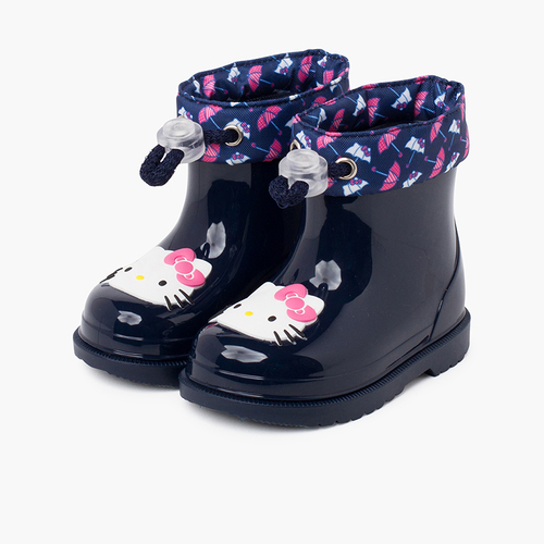 Galochas Hello Kitty cano baixo Azul Marinho