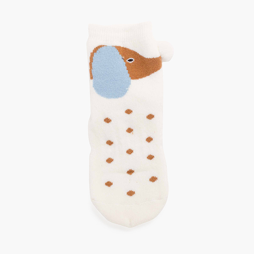 Meias antiderrapantes pompom cachorro Cava