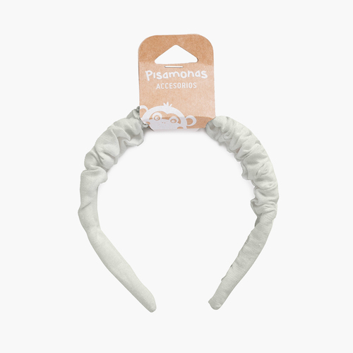 Bandolete scrunchie menina Cinzento Pérola
