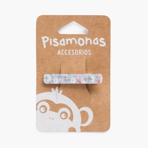 Gancho bico de pato estampado floral Azul França