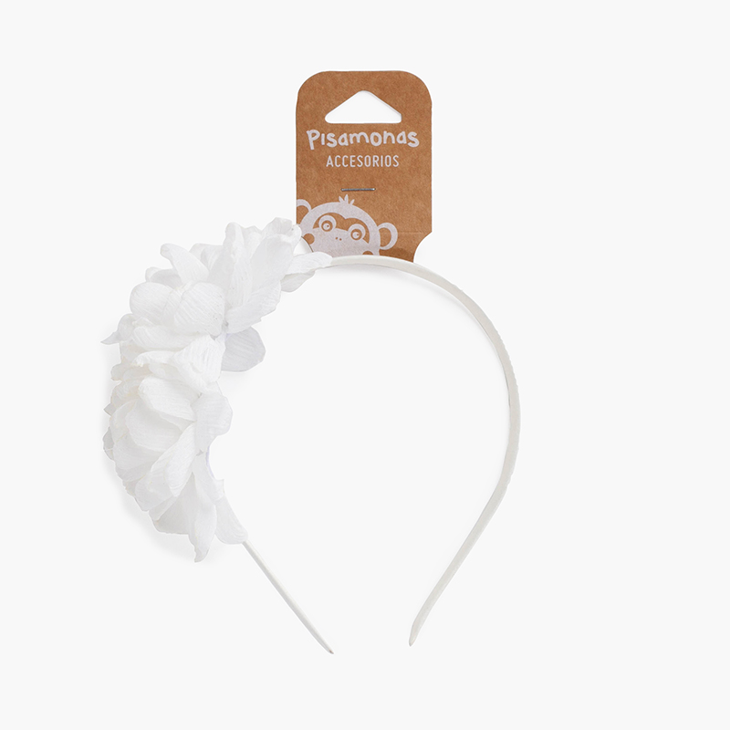 Bandolete fina flores Branco