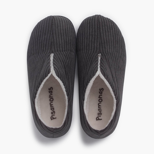 Pantufas fechadas de bombazine Cinzento