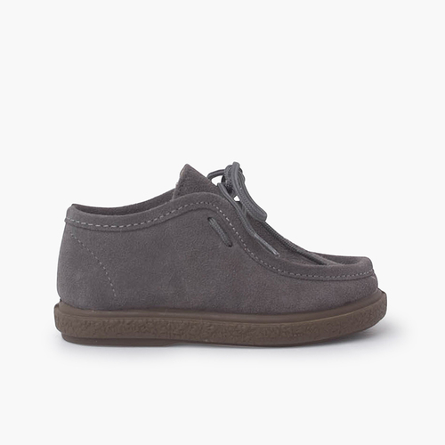 Sapatos tipo blucher primeiros passos Cinzento