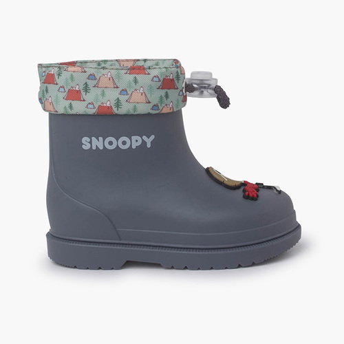 Galochas Snoopy rebordo ajustável Azul