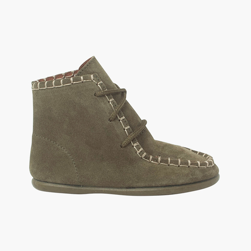 Botas tipo moicanas camurça criança Verde