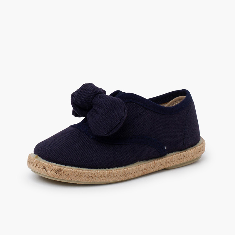 Sapatilhas laço sola juta Azul Marinho