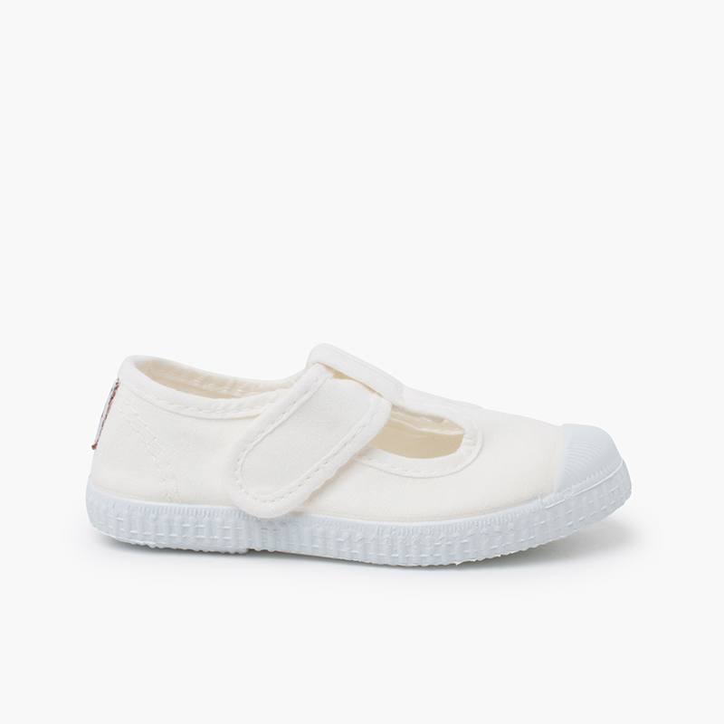 Sapatilhas sandália criança biqueira de borracha Branco