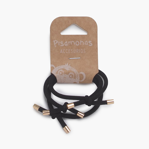 Elásticos para o cabelo Preto