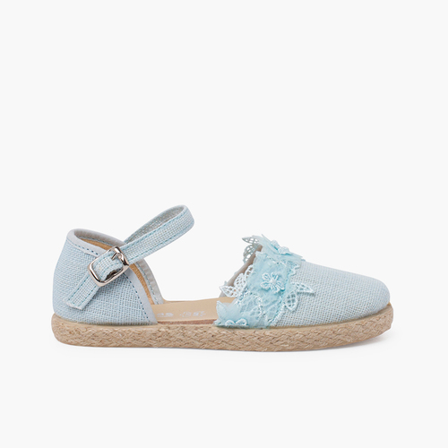 Alpercatas renda cerimonia Azul Céu