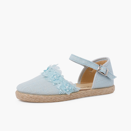Alpercatas renda cerimonia Azul Céu