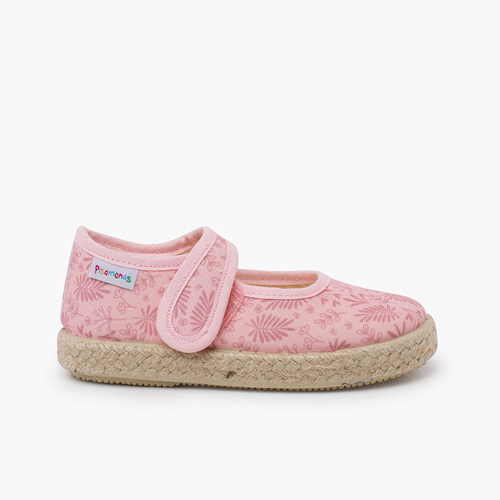 Merceditas sola alpercata raminhos Rosa Velho