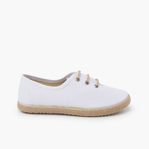 Bluchers cerimónia sola alpercata Branco