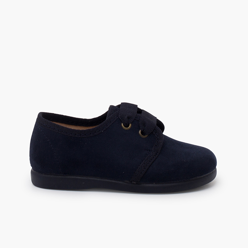 Bluchers tipo camurça atacador gorgorão Azul Marinho