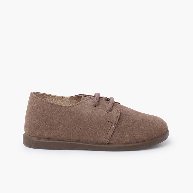 Bluchers camurça atacadores menino sola fina Taupe