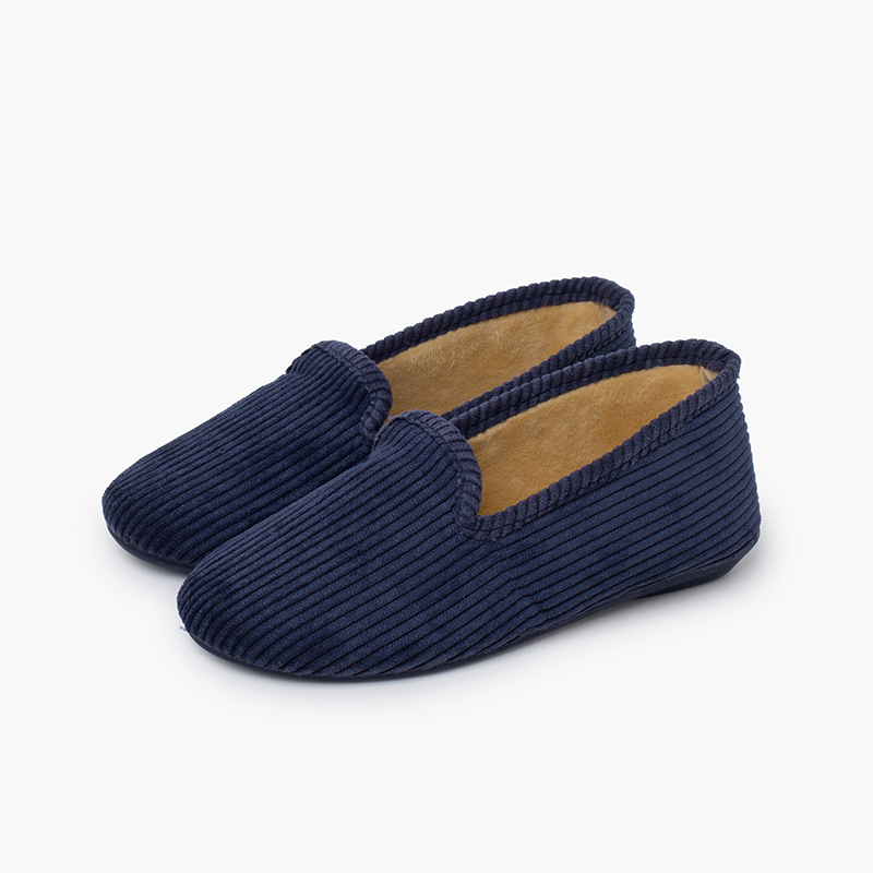 Pantufas tipo kung-fu bombazine Azul Marinho