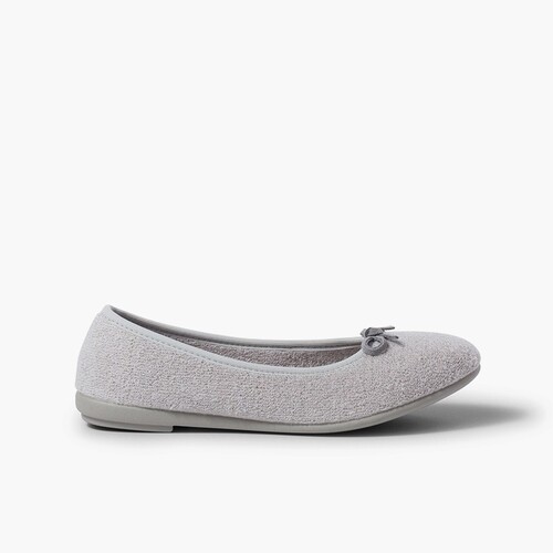 Pantufas Sabrina Turco Toalha Cinzento