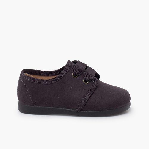 Bluchers tipo camurça atacador gorgorão Cinzento