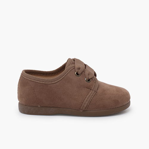 Bluchers tipo camurça atacador gorgorão Taupe