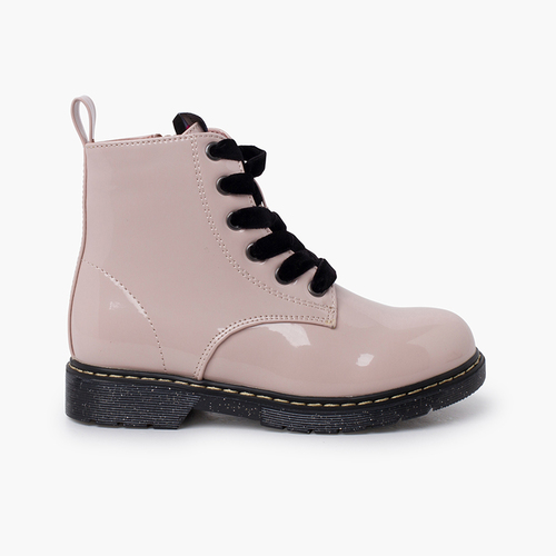 Botas atacadores veludo tipo verniz Garvalín Rosa
